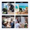 imageCamping Fan with Light 20000mAh Rechargeable Battery Operated Fan 112H Max Cooling Time 8 Speeds Digital Display Remote Control 270Pivot with Hook for Tent Car RV Power Outage HurricaneGreen