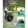 imageCamping Fan with Light 20000mAh Rechargeable Battery Operated Fan 112H Max Cooling Time 8 Speeds Digital Display Remote Control 270Pivot with Hook for Tent Car RV Power Outage HurricaneGreen