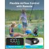 imageCamping Fan with Light 20000mAh Rechargeable Battery Operated Fan 112H Max Cooling Time 8 Speeds Digital Display Remote Control 270Pivot with Hook for Tent Car RV Power Outage HurricaneBlack