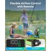 imageCamping Fan with Light 20000mAh Rechargeable Battery Operated Fan 112H Max Cooling Time 8 Speeds Digital Display Remote Control 270Pivot with Hook for Tent Car RV Power Outage HurricaneGreen