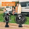 imagePortable Camping Fan with LED Lantern 40H Work Time Rechargeable Battery Operated Fan with Hanging Hook for Tent Car RV Hurricane Emergency Outages Survival Kit7