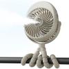 image4000mAh Portable Stroller Fan with Mist Rechargeable Mister Fan with Water Spray 270Pivoting Flexible Tripod Clip on Mist Cooling Fans for Disney Travel Beach Outdoor Car Seat Treadmill Golf CartGray