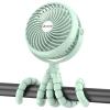 imageAMACOOL Baby Stroller Fan  5000mAh Rechargeable 3Speed Strong Yet Quiet 360Rotate Portable Clip on Fan for Travel Car Seat Crib Bike Treadmill Beach Vacation EssentialsGreen