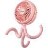 imageAMACOOL Battery Operated Stroller Fan Flexible Tripod Clip On Fan with 3 Speeds and Rotatable Handheld Personal Fans for Car Seat Crib Bike Treadmill BluePink