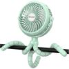 imageAMACOOL Battery Operated Stroller Fan Flexible Tripod Clip On Fan with 3 Speeds and Rotatable Handheld Personal Fans for Car Seat Crib Bike Treadmill BlueGreen