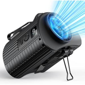 imageAMACOOL Portable Waist Fan 11000RPM Strong Airflow with 5 Speeds 20Hrs Cooling Personal Waist Clip Fans HandsFree Shirt Fans Wearable Belt Fan for Outdoor Jobsite Camping Hiking TravelBlack