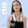 imageAMACOOL Bladeless Neck Fan Portable Personal Fan 5000mAh Rechargeable Battery Operated Wearable Fan for Women Men Outdoor Sport Travel Patio Garden Work Home KitchenBlackWhite