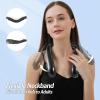 imageAMACOOL Bladeless Neck Fan Portable Personal Fan 5000mAh Rechargeable Battery Operated Wearable Fan for Women Men Outdoor Sport Travel Patio Garden Work Home KitchenBlackBlack