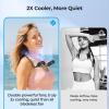imageAMACOOL Neck Fan Battery Operated Neckband Fan HandFree Wearable Personal Fan for Hot Flashes Home Office Travel Outdoor Sports BlackBlack