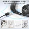imageAMACOOL Neck Fan Battery Operated Neckband Fan HandFree Wearable Personal Fan for Hot Flashes Home Office Travel Outdoor Sports BlackBlack
