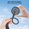 imageAMACOOL Neck Fan Battery Operated Neckband Fan HandFree Wearable Personal Fan for Hot Flashes Home Office Travel Outdoor Sports BlackBlack