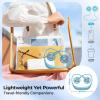 imageAMACOOL Neck Fan Battery Operated Neckband Fan HandFree Wearable Personal Fan for Hot Flashes Home Office Travel Outdoor Sports WhiteAqua Blue