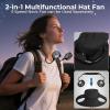 imageAMACOOL Neck Fan Battery Operated Neckband Fan HandFree Wearable Personal Fan for Hot Flashes Home Office Travel Outdoor Sports WhiteBlack