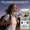 imageAMACOOL Neck Fan Battery Operated Neckband Fan HandFree Wearable Personal Fan for Hot Flashes Home Office Travel Outdoor Sports WhiteLight Grey