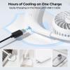 imageAMACOOL Neck Fan Battery Operated Neckband Fan HandFree Wearable Personal Fan for Hot Flashes Home Office Travel Outdoor Sports WhiteWhite