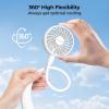 imageAMACOOL Neck Fan Battery Operated Neckband Fan HandFree Wearable Personal Fan for Hot Flashes Home Office Travel Outdoor Sports WhiteWhite