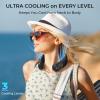 imageAMACOOL Portable Air Conditioner Portable Neck Fan 3Speed Hands Free 5000mAh Rechargeable Battery Bladeless USB Fan Long Lasting with LED Screen Cooling for Gift Working Travel Indoors ampamp OutdoorsBlack