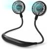 imageAMACOOL Neck Fan Battery Operated Neckband Fan HandFree Wearable Personal Fan for Hot Flashes Home Office Travel Outdoor Sports BlackBlack