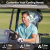 imageAMACOOL Magnetic Golf Cart Fan Compatible with EZGO Club Car Yamaha 5000mAh Rechargeable Portable Fan with 3 Powerful Wind Speeds 40HRS Running Golf Cart Essential Accessories10000mAh