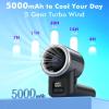 imageAMACOOL Portable Handheld Turbo Fan5 Speed Foldable Hand FansMax 20 Hours RuntimeRechargeable Mini Pocket Cooling Fan for Travel Outdoor Activities Gifts for WomenBlack