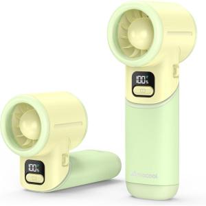 imageAMACOOL Portable Handheld Turbo Fan5 Speed Foldable Hand FansMax 20 Hours RuntimeRechargeable Mini Pocket Cooling Fan for Travel Outdoor Activities Gifts for WomenLight Green