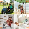 image:imageAMACOOL 10000mAh Portable Stroller Fan 48H Ultralong Running 7 inch Battery Operated Baby Fan with Light Timer Rechargeable Clip on Fan for Car Seat Treadmill Golf Cart Camping Travel Essentials