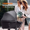 image:imageAMACOOL 10000mAh Portable Stroller Fan 48H Ultralong Running 7 inch Battery Operated Baby Fan with Light Timer Rechargeable Clip on Fan for Car Seat Treadmill Golf Cart Camping Travel Essentials