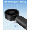image:imageAMACOOL Foldable Handheld Fan Rechargeable Builtin TypeC Cable 5Speed Personal Fan Max 17H Runtime Wearable Neck Fans for Travel Outdoor Cruise Makeup Gifts for Women Men Stylish Girl Black