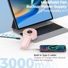 image:imageAMACOOL Portable Handheld Fan HighPower Motor 5Speed Wind 12 Hrs Cooling Ergonomic Comfort Handle 3000mAh Rechargeable Personal Fan for Travel Cruise Beach Gifts for Women Girl PinkPink