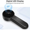 image:imageAMACOOL Portable Handheld Fan HighPower Motor 5Speed Wind 12 Hrs Cooling Ergonomic Comfort Handle 3000mAh Rechargeable Personal Fan for Travel Cruise Beach Gifts for Women Girl PinkBlack