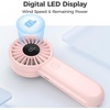 image:imageAMACOOL Portable Handheld Fan HighPower Motor 5Speed Wind 12 Hrs Cooling Ergonomic Comfort Handle 3000mAh Rechargeable Personal Fan for Travel Cruise Beach Gifts for Women Girl PinkPink