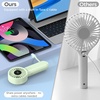 image:imageAMACOOL Portable Handheld Fan HighPower Motor 5Speed Wind 12 Hrs Cooling Ergonomic Comfort Handle 3000mAh Rechargeable Personal Fan for Travel Cruise Beach Gifts for Women Girl PinkGreen