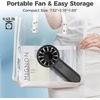image:imageAMACOOL Portable Handheld Fan HighPower Motor 5Speed Wind 12 Hrs Cooling Ergonomic Comfort Handle 3000mAh Rechargeable Personal Fan for Travel Cruise Beach Gifts for Women Girl PinkBlack