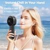 image:imageAMACOOL Portable Handheld Fan HighPower Motor 5Speed Wind 12 Hrs Cooling Ergonomic Comfort Handle 3000mAh Rechargeable Personal Fan for Travel Cruise Beach Gifts for Women Girl PinkBlack