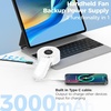 image:imageAMACOOL Portable Handheld Fan HighPower Motor 5Speed Wind 12 Hrs Cooling Ergonomic Comfort Handle 3000mAh Rechargeable Personal Fan for Travel Cruise Beach Gifts for Women Girl PinkWhite