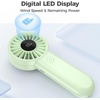 image:imageAMACOOL Portable Handheld Fan HighPower Motor 5Speed Wind 12 Hrs Cooling Ergonomic Comfort Handle 3000mAh Rechargeable Personal Fan for Travel Cruise Beach Gifts for Women Girl PinkGreen