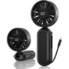 image:imageAMACOOL Foldable Handheld Fan Rechargeable Builtin TypeC Cable 5Speed Personal Fan Max 17H Runtime Wearable Neck Fans for Travel Outdoor Cruise Makeup Gifts for Women Men Stylish Girl Black