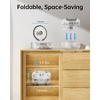 image:imageAMACOOL Transparent Folding Desk Fan Max 83Hrs Runtime 20000mAh 8 Inch Rechargeable Portable Fan for Travel 90 Oscillating 5 Speeds with Ambient Light 8H Timer for Cruise Camping RV Home
