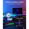 image:imageAMACOOL Transparent Folding Desk Fan Max 83Hrs Runtime 20000mAh 8 Inch Rechargeable Portable Fan for Travel 90 Oscillating 5 Speeds with Ambient Light 8H Timer for Cruise Camping RV Home